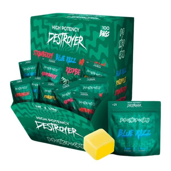 DESTROYER D9 + THCP + CB9A MIX FLAVOR 3000MG 2PK GUMMIES 100CT/ BOX