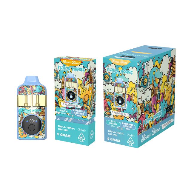 FLYING HORSE STONER BLEND THC IX + THCP+THC VIII 3 IN 1 FLAVOR 9GM DISPO 5CT/ BOX