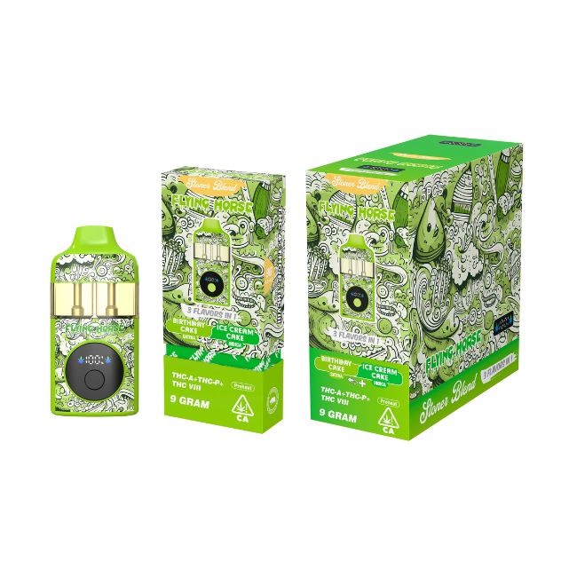 FLYING HORSE STONER BLEND THC IX + THCP+THC VIII 3 IN 1 FLAVOR 9GM DISPO 5CT/ BOX