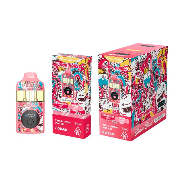 FLYING HORSE STONER BLEND THC IX + THCP+THC VIII 3 IN 1 FLAVOR 9GM DISPO 5CT/ BOX