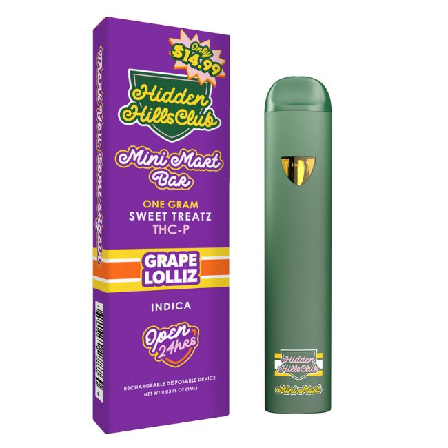HIDDEN HILLS MINI MART SWEET TREATZ THCA + THCP 1GM DISPO 5CT/ BOX