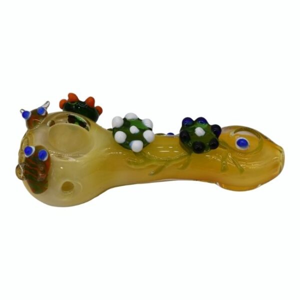 5'' GOLD FUME MULTI FLOWER FANCY HAND PIPE