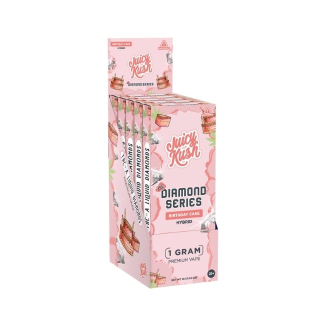 JUICY KUSH LIL' DIAMOND SERIES THC-A LIQUID DIAMOND 1GM DISPO 5CT/ BOX