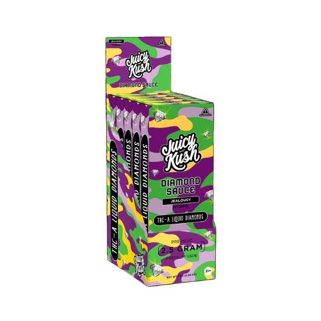 JUICY KUSH DIAMOND SAUCE THC-A LIQUID DIAMOND 2.5GM DISPO 5CT/ BOX