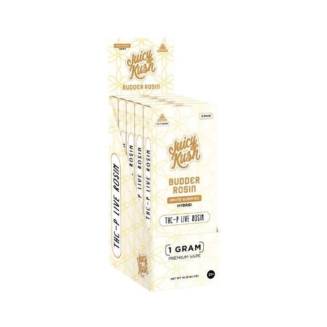 JUICY KUSH BUDDER ROSIN THC-P LIVE ROSIN 1GM DISPO 5CT/ BOX