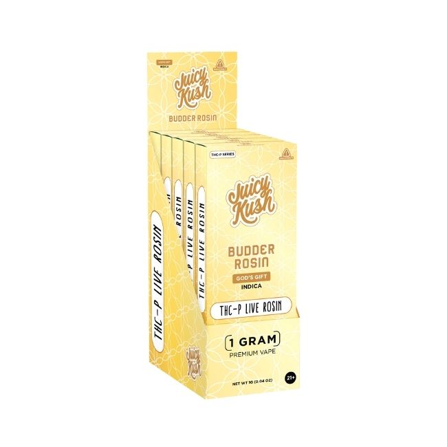 JUICY KUSH BUDDER ROSIN THC-P LIVE ROSIN 1GM DISPO 5CT/ BOX