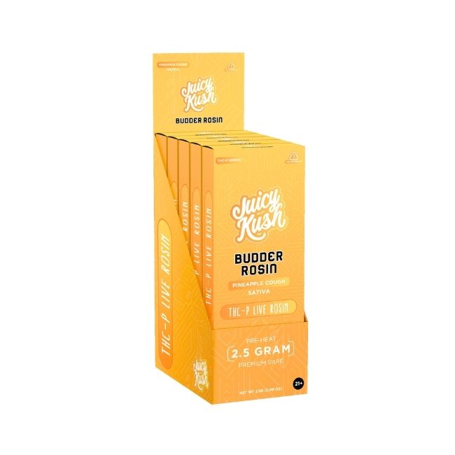 JUICY KUSH BUDDER ROSIN THC-P LIVE ROSIN 2.5GM DISPO 5CT/ BOX