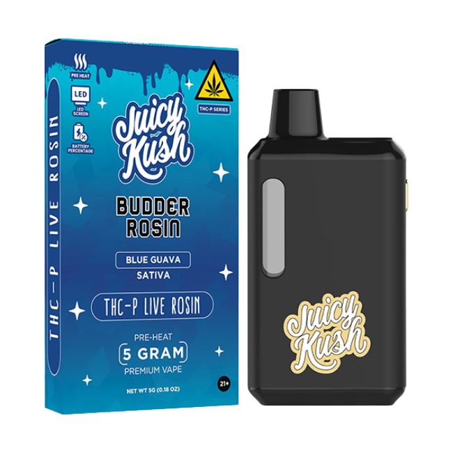 JUICY KUSH BUDDER ROSIN THC-P LIVE ROSIN 5GM DISPO 5CT/ BOX