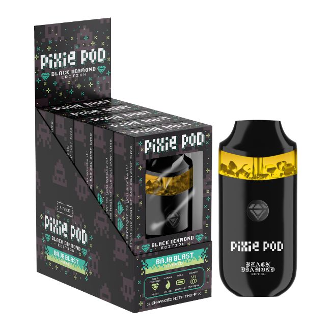 PIXIE POD BLACK DIAMOND EDITION THCA ENHANCED WITH THCP 4GM DISPO 5CT/ BOX