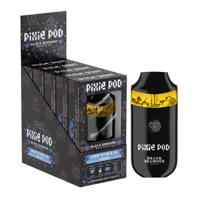 PIXIE POD BLACK DIAMOND EDITION THCA ENHANCED WITH THCP 4GM DISPO 5CT/ BOX