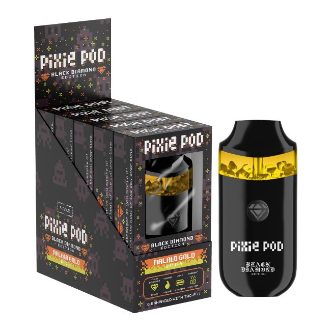 PIXIE POD BLACK DIAMOND EDITION THCA ENHANCED WITH THCP 4GM DISPO 5CT/ BOX