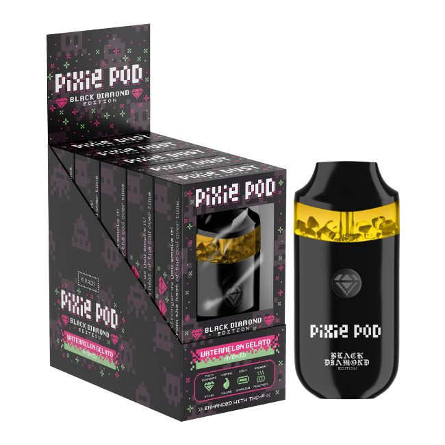 PIXIE POD BLACK DIAMOND EDITION THCA ENHANCED WITH THCP 4GM DISPO 5CT/ BOX