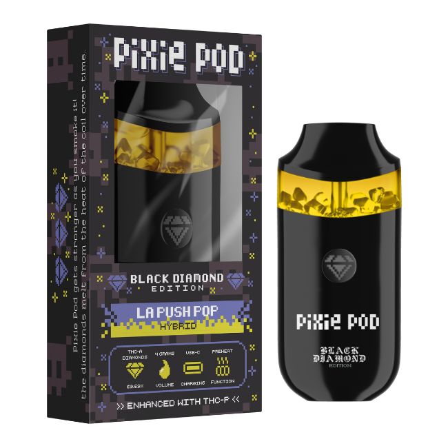 PIXIE POD BLACK DIAMOND EDITION THCA ENHANCED WITH THCP 4GM DISPO 5CT/ BOX