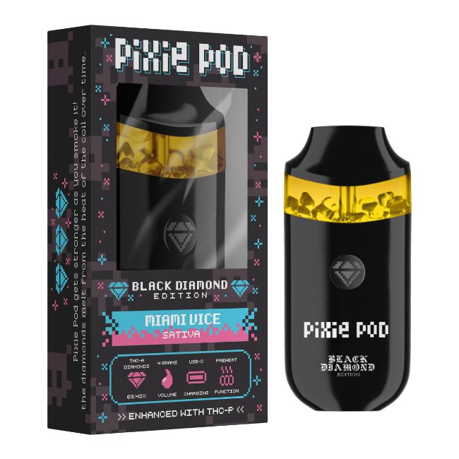 PIXIE POD BLACK DIAMOND EDITION THCA ENHANCED WITH THCP 4GM DISPO 5CT/ BOX