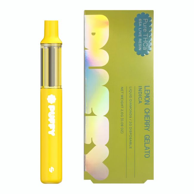 PUFFY PURE THCA 65A LIVE RESIN LIQUID DIAMONDS 2GM DISPO 5CT/ BOX