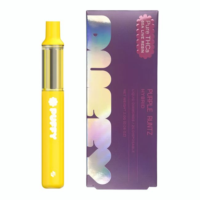 PUFFY PURE THCA 65A LIVE RESIN LIQUID DIAMONDS 2GM DISPO 5CT/ BOX