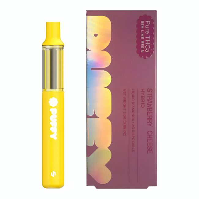 PUFFY PURE THCA 65A LIVE RESIN LIQUID DIAMONDS 2GM DISPO 5CT/ BOX