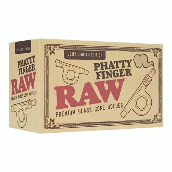 RAW PHATTY FINGER 12MM GLASS CONE HOLDER (VERY LIMITED EDI.)