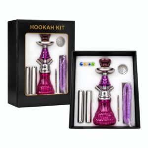 NOUR MAXX HOOKAH KIT SET SMALL ONE HOSE (SM-300-29) ASSORTED COLORS