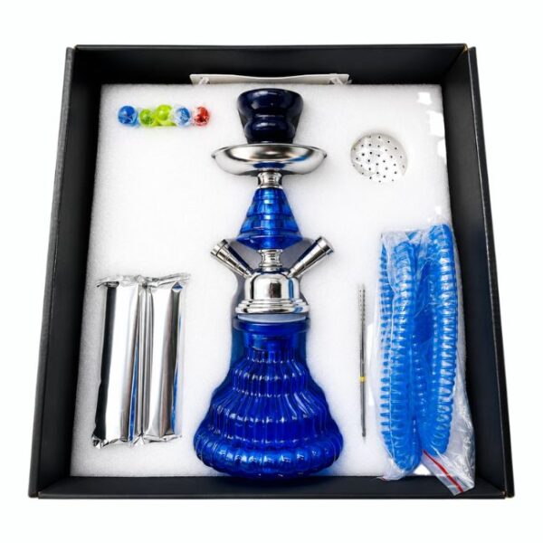 NOUR MAXX HOOKAH KIT SET SMALL TWO HOSE (SM-300-30) ASSORTED COLORS