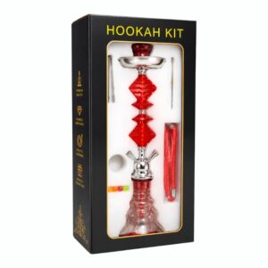 NOUR MAXX HOOKAH KIT SET LARGE TWO HOSE (SM-300-32) ASSORTED COLORS