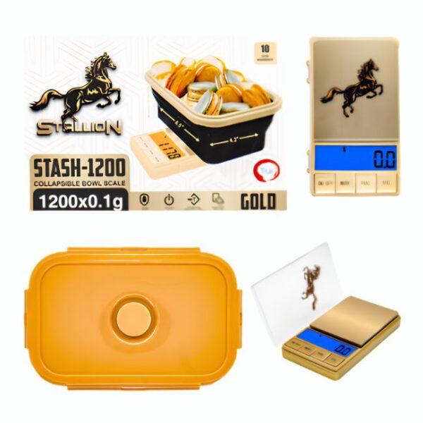 STALLION STASH-1200 COLLAPSIBLE BOWL SCALE (1200 X 0.1G)