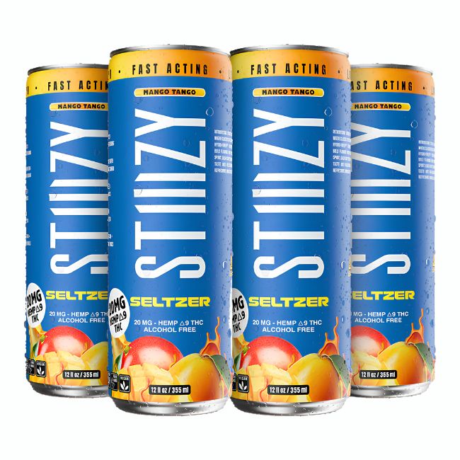 STIIIZY 20MG HEMP D9 THC SELTZER DRINK ALCOHOL FREE (12OZ 355ML/ CAN) 4PK