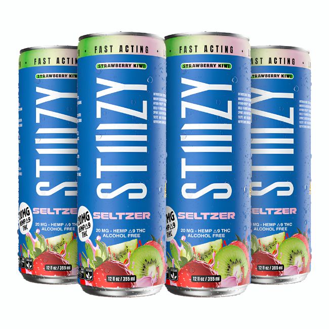 STIIIZY 20MG HEMP D9 THC SELTZER DRINK ALCOHOL FREE (12OZ 355ML/ CAN) 4PK