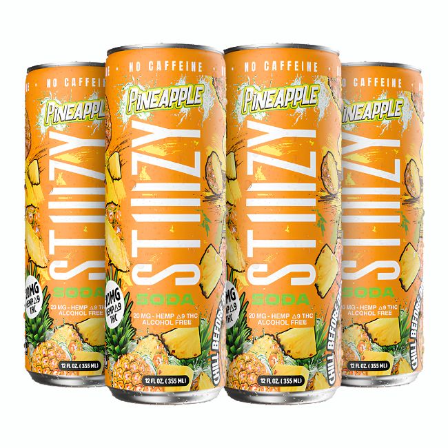 STIIIZY 20MG HEMP D9 THC SODA DRINK ALCOHOL FREE (12OZ 355ML/ CAN) 4PK