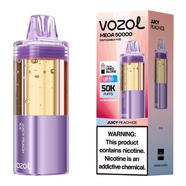 VOZOL MEGA 5% DISPOSABLE POD (FOGER COMP.) (250ML) 50K PUFFS 10CT/ BOX