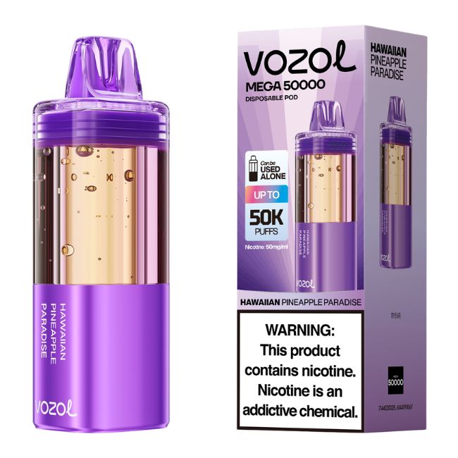VOZOL MEGA 5% DISPOSABLE POD (FOGER COMP.) (250ML) 50K PUFFS 10CT/ BOX
