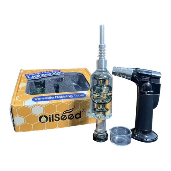 OILSEED PREMIUM QUALITY NECTAR COLLECTOR WITH LIGHTER DABBING TOOLS KIT