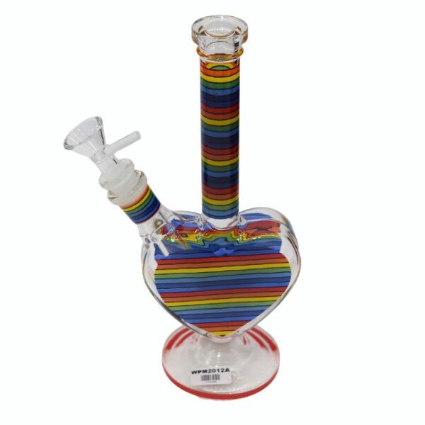 10''PULSAR VICTORIAN VALENTINES DAY GLOW IN THE DARK WATER PIPE