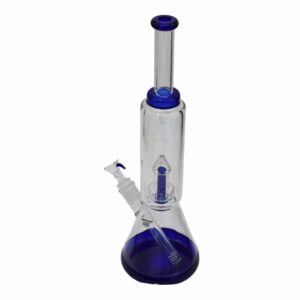 16” PILLAR PERC CLEAR/BLUE WATER PIPE 16'' PILLAR PERC CLEAR/BLUE WATER PIPE