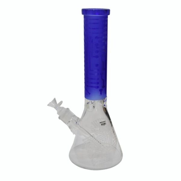 14'' MONSTER ENGRAVED BEAKER FROSTED CLEAR PIPE
