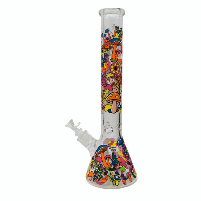 16'' COLORFUL MUSHROOM BEAKER WATER PIPE