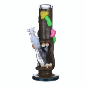 10” GLOW IN THE DARK HANDCRAFTED MONSTER MOUTH WATER PIPE 10'' GLOW IN THE DARK HANDCRAFTED MONSTER MOUTH WATER PIPE