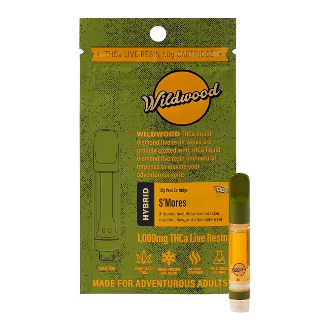 WOODSTOCK / WILDWOOD THCA LIQUID DIAMOND LIVE RESIN 1GM CART 5CT/ BOX