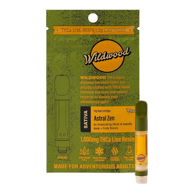 WOODSTOCK / WILDWOOD THCA LIQUID DIAMOND LIVE RESIN 1GM CART 5CT/ BOX