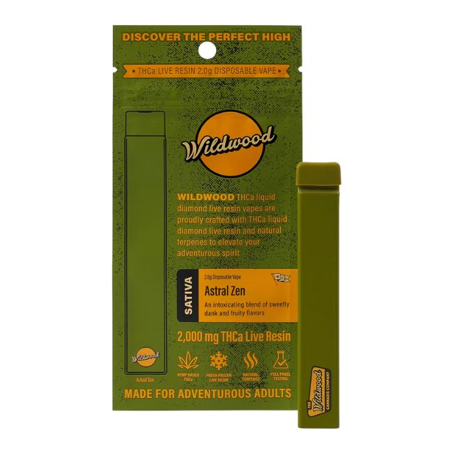 WOODSTOCK / WILDWOOD THCA LIQUID DIAMOND LIVE RESIN 2GM DISPO 5CT/ BOX