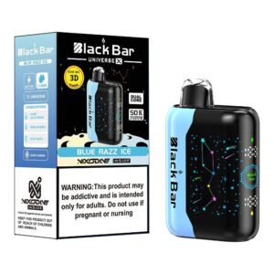 BLACK BAR UNIVERSE X NIXODINE INSIDE 5% DISPOSABLE (90ML) 50K PUFFS 5CT/ BOX BLACK BAR UNIVERSE X NIXODINE INSIDE 5% DISPOSABLE (90ML) 50K PUFFS 5CT/ BOX