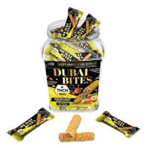 DUBAI BITES BY CRISPY BLUNTS 5MG THCH CRISPY KNAFEH & LIVE RESIN D9 EDIBLES 40CT JAR