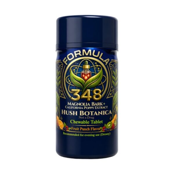 FORMULA 348 MAGNOLIA BARK + HUSH BOTANICAL FRUIT PUNCH TABLETS 10CT/ JAR