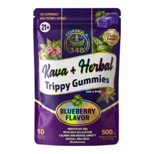 FORMULA 348 KAVA + HERBAL TRIPPY GUMMIES BLUEBERRY 5000MG 10CT/ BAG FORMULA 348 KAVA + HERBAL TRIPPY GUMMIES BLUEBERRY 5000MG 10CT/ BAG