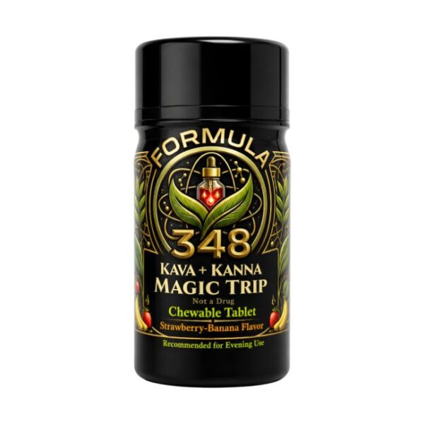FORMULA 348 KAVA + KANNA MAGIC TRIP STRAWBERRY BANANA TABLETS 10CT/ JAR