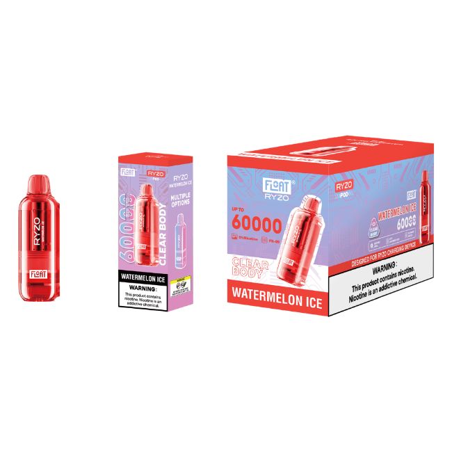 FLOAT RYZO 5% CLEAR BODY DISPOSABLE POD (200ML) 60K PUFFS 10CT/ BOX