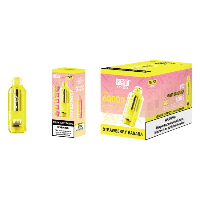 FLOAT RYZO 5% CLEAR BODY DISPOSABLE POD (200ML) 60K PUFFS 10CT/ BOX