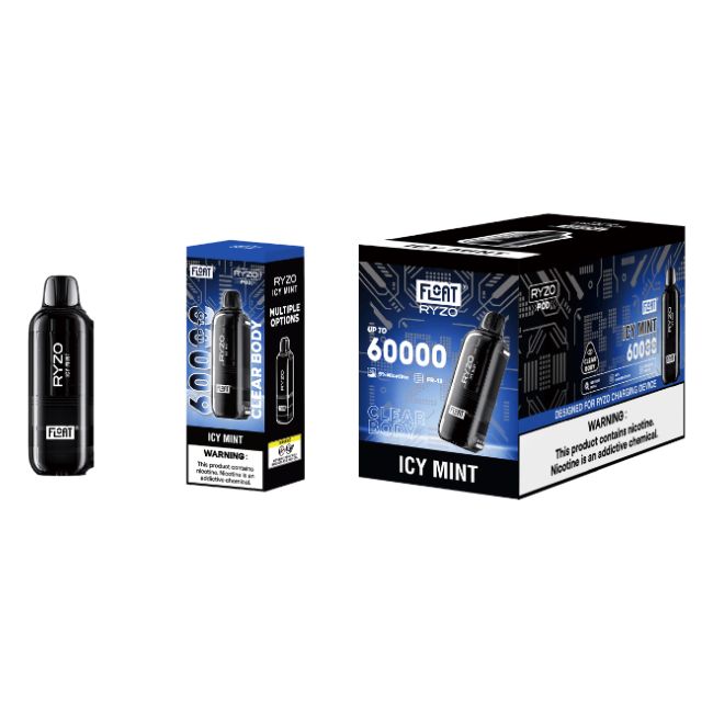 FLOAT RYZO 5% CLEAR BODY DISPOSABLE POD (200ML) 60K PUFFS 10CT/ BOX