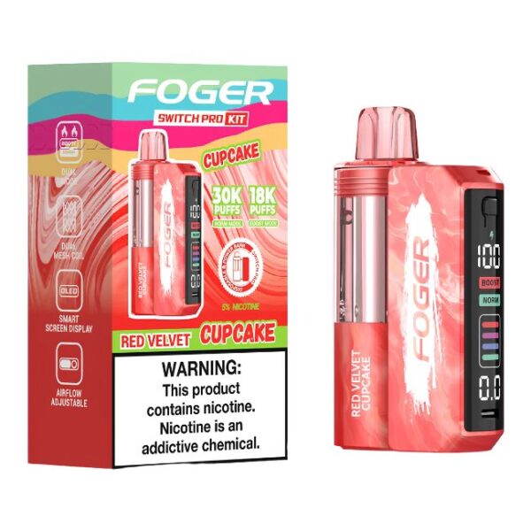 FOGER SWITCH PRO KIT 5% DISPOSABLE (95ML) NORM MODE - 30K & BOOST. MODE - 18K PUFFS 5CT/ BOX
