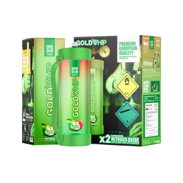 GOLD WHIP MAXI N2O 2KG / 3.3L TANK CHARGERS 2CT/ BOX